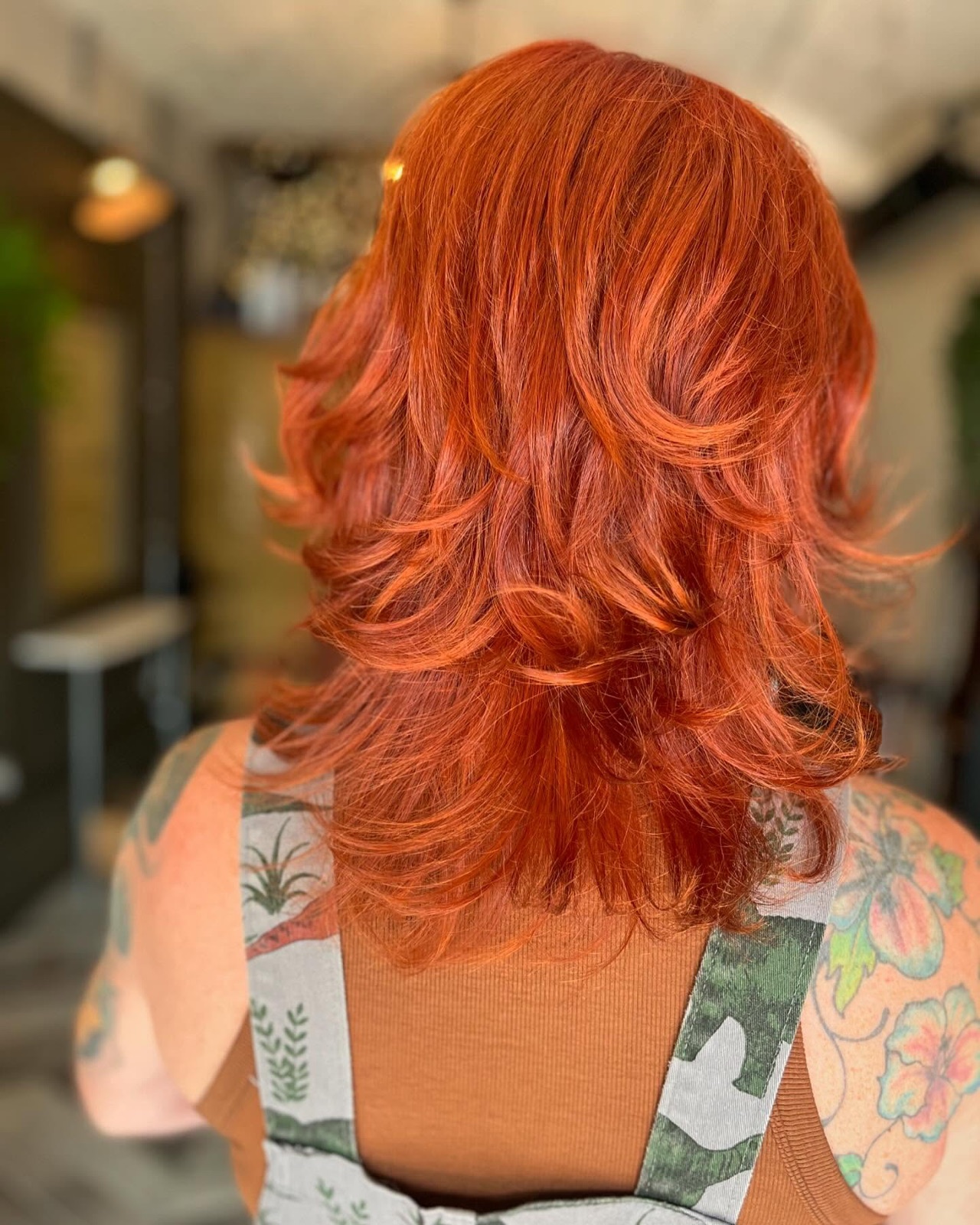 Copper red colour work by Meraki