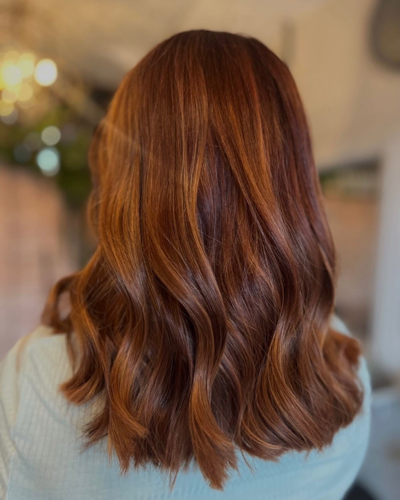 Copper auburn colour work by Meraki